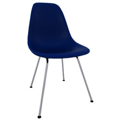 Vitra Eames DSX 43cm Side Chair Navy Blue / Chrome